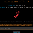 OCR challenge: Catch me if you can! [Affinity CTF lite 2020]