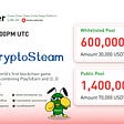 WeStarter (Avalanche) Will Launch CryptoSteam on March 15th at 2:00PM UTC.