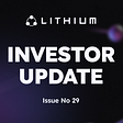 Investor Update №29
