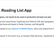 Building a Reading List Web App as a Side Project