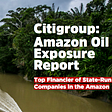 Citigroup’s ‘climate-forward’ reputation tainted over fossil fuel financing in Amazon rainforest