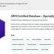 How to become an AWS Certified Database Specialist
