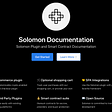 Solomon Documentation Site Launched — March 2021