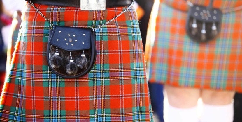 non tartan kilts