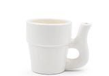White Small Capacity Wake And Bake Coffee Mug Pipe Wholesale