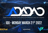 ADADAO ($ADAO) is all set to launch on Bluezilla launchpad on March 21st
