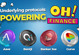 Underlying protocols powering Oh Finance: Aave, BenQi, Banker Joe, Curve