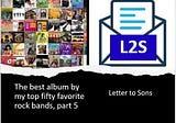 The best album from my top fifty favorite rock bands, part 5