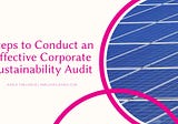 Steps to Conduct an Effective Corporate Sustainability Audit
