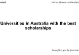 Universities in Australia with the best scholarships