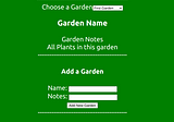 Gardening App in ReactJS