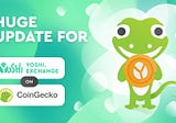 CoinGecko has increased it’s integration with Yoshi.exchange but what does it reflect?