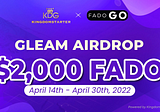 KDG x FADO Go Airdrop $2,000 FADO TOKEN GIVEAWAY