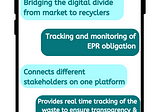 Role of Technology/Digitization in the EPR -Recycling Sustainability domain