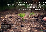 Women empowerment as a tool in fighting climate change