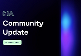 Community Update: October 2022
