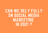 why Social Media Marketing is Important For Small Businesses 2022 ?