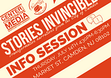 Stories Invincible announces Camden event featuring discussion of info needs, fellowship…
