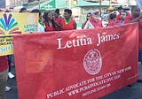 Public Advocate Letitia James sends a message to President Trump at the West Indian Day Parade