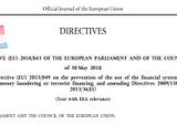 January 10, 2020, time for the fifth EU Anti-Money Laundering Directive (..but