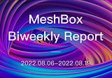 MeshBox Biweekly Report (2022.08.06–2022.08.19)