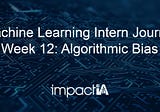 Machine Learning Intern Journal — Algorithmic Bias