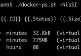 Personalise the docker ps view