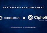 Cipholio Ventures partners with ConsenSys to pave the way to success for blockchain companies