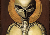Alien Envoy from Betelgeuze (Oil on wood, 1550–55)