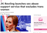 JK ROWLING’S SHELTER FOR VICTIMS OF VIOLENCE IS JUST ANOTHER TERF FACTORY