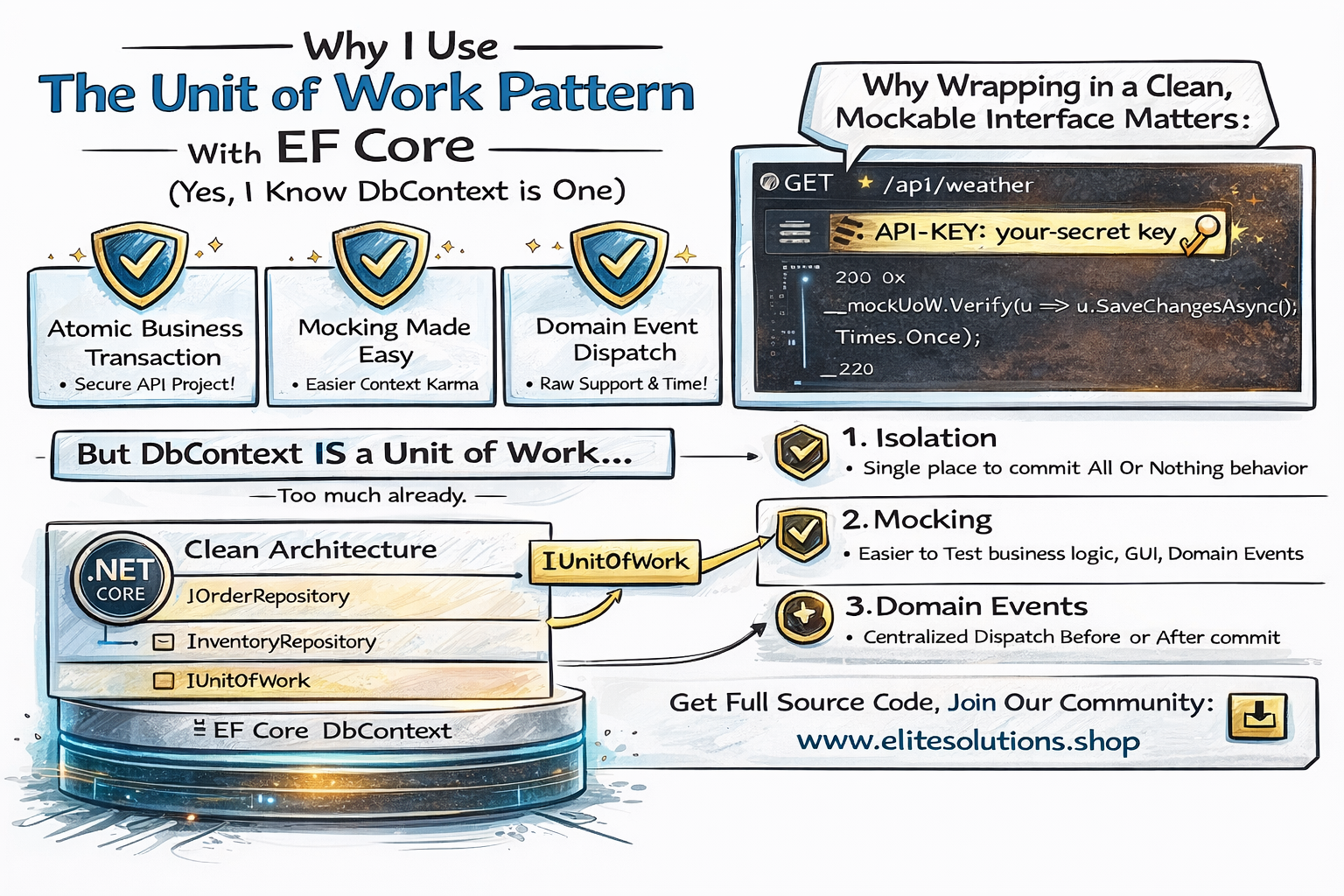 Why I Use The Unit of Work Pattern With EF Core (Yes, I Know DbContext Is One)