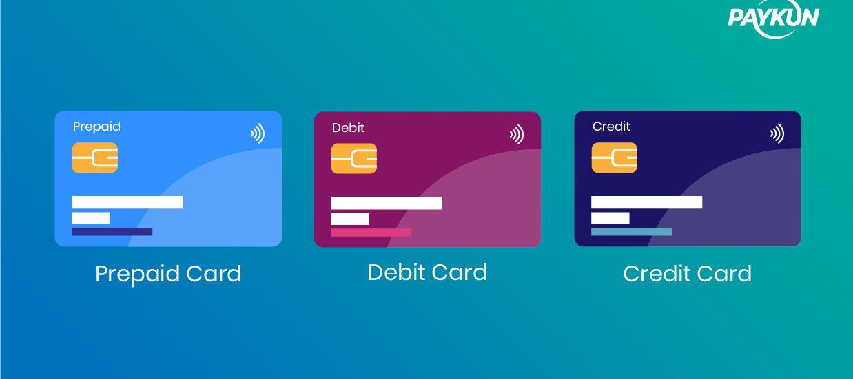 difference between credit card debit card and prepaid card
