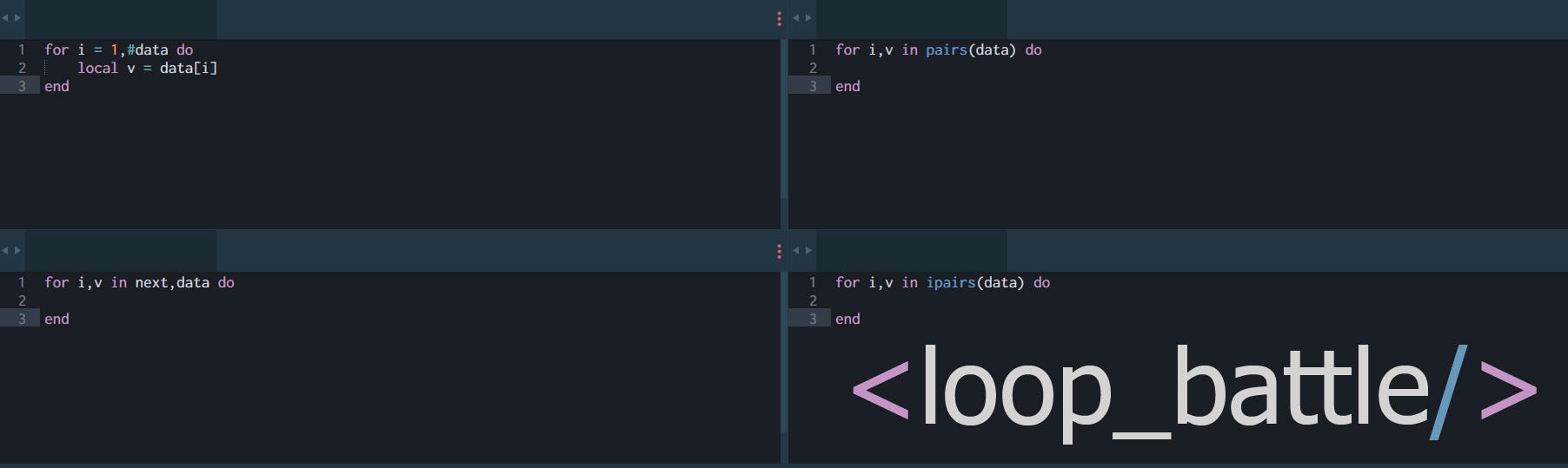 Battle Of The Loops Debunking The Lua Loop Optimization By Stephen Medium - roblox lua coding practice