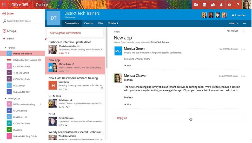 Organize Your Team With Office 365 Groups Usca Tech On Campus