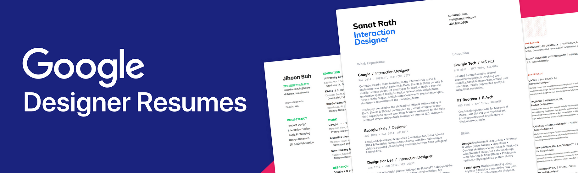 10 Amazing Designer Resumes That Passed Google S Bar By Bestfolios Com Medium