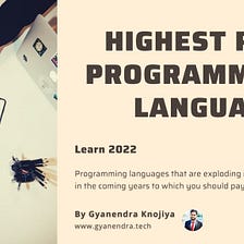 Highest Paid Programming Languages in 2022