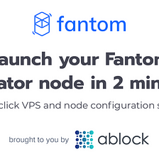 Launch your Fantom validator in 2 minutes