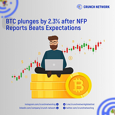 Bitcoin Surged by 2.3% After NFP Reports Beats Expectations.
