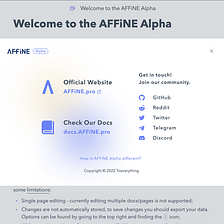AFFiNE Alpha is coming! The first version is for the Markdown Editor!