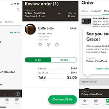 Pickup experience in Starbucks versus in Luckin Coffee