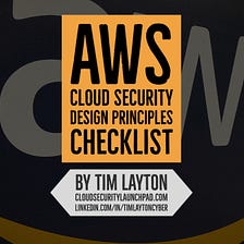 AWS Cloud Security Design Principles Checklist