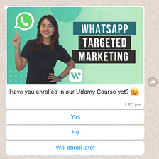 How to create and send interactive WhatsApp messages with buttons