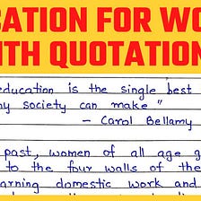 Education For Women Essay With Quotations In English || Smart Syllabus Essay