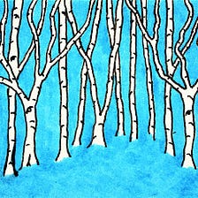 Blue Birch Forest