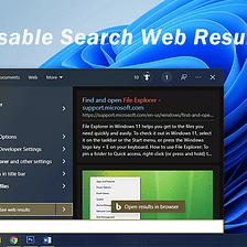 How to Disable Search Web Results on Windows 11/10–2 Methods
