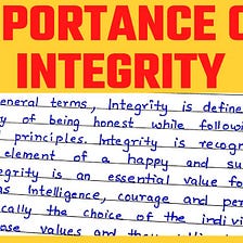 Integrity Essay In Simple English || Smart Syllabus Essay || Simple Learnings Essays