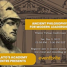 Join us for “Ancient Philosophy and Modern Leadership”