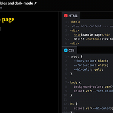 Building a dark-mode theme with CSS variables