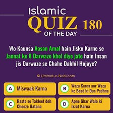 Islamic Quiz 180