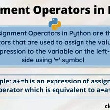 13 Amazing Assignment Operators in Python